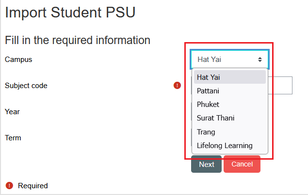 LMSPSU: การดึงรายชื่อนักศึกษาลงทะเบียน (SIS และ Lifelong) เข้าสู่ราย ...